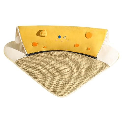 mivceklw Katzentunnel für den Innenbereich, weiche Katzenhöhle mit Tunnel, vielseitig einsetzbares Katzenbett und Spielmatte, hergestellt aus ausgezeichnetem Plüschmaterial, 60 x 60 x 8 cm von mivceklw