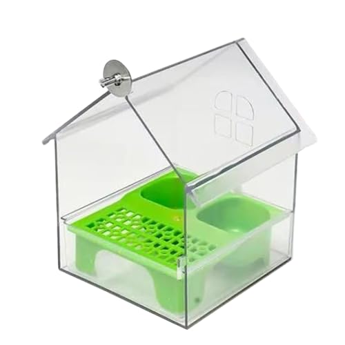mivceklw Klare Vogeltränke | Wasserspender Für Sittiche | Wasser und Futter Spender Badewanne für Vogelbeobachtung Garten Balkon Terrasse von mivceklw