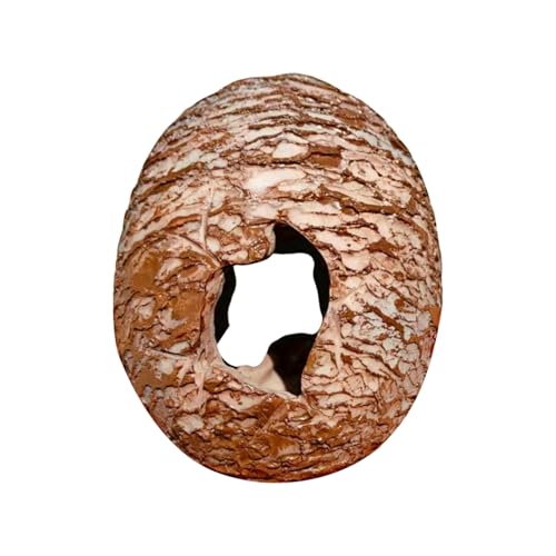 mivceklw Reptile Hide, Harz Dinosaur Egg Shape Gecko Hide, Pet Supplies for Garden Home Bedroom Corner Terrarium Burrow View Room Climbing Breeding von mivceklw