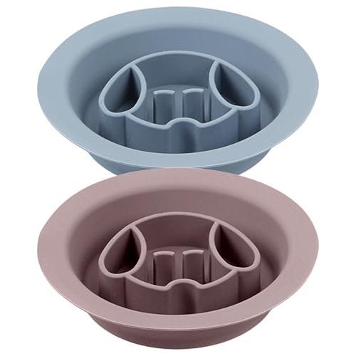 mivceklw Silikon Slow Feeder Dog Bowl, Non-Slip Cat Feeding Bowl, Tipping Prevention Design, Stress Relief für kleine Hunde & Katzen, lustiger interaktiver Feeder von mivceklw