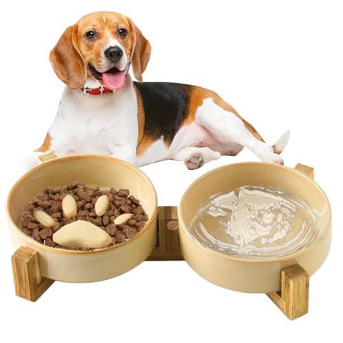 mivceklw Welpen Naprfüller Napf,Süße Keramik Slow Feeder Und Wassernapf Set - Futterstation Für Fressen Trinken Welpen Stehend Innen Außen Garten Auto mivceklw Welpen Naprfüller Napf,Süße Keramik Slow Feeder Und Wassernapf Set - Futterstation Für Fressen Trinken Welpen Stehend Innen Außen Garten Auto von mivceklw