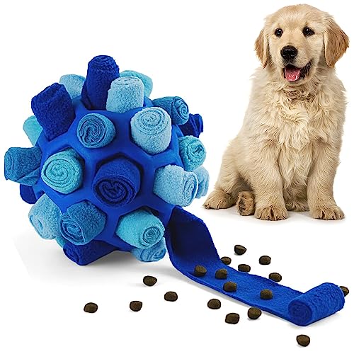 mizikuu Schnüffelball für Hunde, Schnüffelteppich Sicheres Material Interaktives Hundespielzeug Tragbare Schnüffelspielzeug Waschbar Futtermatte Geruchstraining für Kleine Mittelgroße Hunde, Blau mizikuu Schnüffelball für Hunde, Schnüffelteppich Sicheres Material Interaktives Hundespielzeug Tragbare Schnüffelspielzeug Waschbar Futtermatte Geruchstraining für Kleine Mittelgroße Hunde, Blau von mizikuu