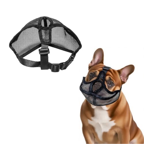 Französische Bulldogge Maulkorb, Maske für Hunde mit Kurzer Schnauze, Maulkorb für Kurze Schnauze Hund, Hundemaulkorb mit einstellbare Atmung Mesh, Anti Biting Kauen Bellen, Schwarz Französische Bulldogge Maulkorb, Maske für Hunde mit Kurzer Schnauze, Maulkorb für Kurze Schnauze Hund, Hundemaulkorb mit einstellbare Atmung Mesh, Anti Biting Kauen Bellen, Schwarz von mkemka