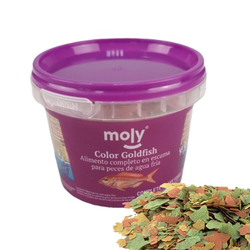 MOLY Kaltwasserfischfutter 120 ml | Fischfutter für Junge Goldfische und Kois | Gesunde Fische | Farbe Potenz MOLY Kaltwasserfischfutter 120 ml | Fischfutter für Junge Goldfische und Kois | Gesunde Fische | Farbe Potenz von moly