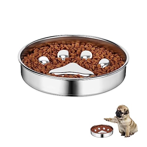 Antischlingnapf Hunde Slow Feeder Futternapf - Edelstahl Langsame Fütterung Hundenapf für Mittelgroße und Große Pet, Fasst 4-6 Tassen Hundefutter, Entlastet die Verdauung, Anti Blähungen Dog Bowl Antischlingnapf Hunde Slow Feeder Futternapf - Edelstahl Langsame Fütterung Hundenapf für Mittelgroße und Große Pet, Fasst 4-6 Tassen Hundefutter, Entlastet die Verdauung, Anti Blähungen Dog Bowl von momgyaamz