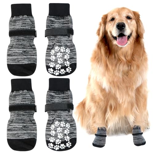 Pfotenschutz Hund, Hundeschuhe mit Verstellbaren Riemen, Hundeschuhe Pfotenschutz für Den Innenbereich, Hundesocken Leckschutz, Pfotenschutz Hund Verletzung, Hundeschuhe Pfotenschutz Outdoor, 2 Paar Pfotenschutz Hund, Hundeschuhe mit Verstellbaren Riemen, Hundeschuhe Pfotenschutz für Den Innenbereich, Hundesocken Leckschutz, Pfotenschutz Hund Verletzung, Hundeschuhe Pfotenschutz Outdoor, 2 Paar von momgyaamz