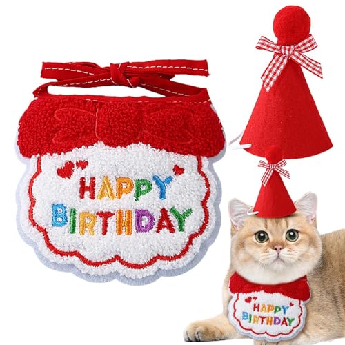 moonyan Geburtstagsparty-Hüte mit Katzenmotiv, Geburtstagshut mit Katzenmotiv | Katzen-Geburtstagsparty-Zubehör | Mini-Hundekatzen-Geburtstagshut, Katzen-Partydekorationen, Festliche süße lustige von moonyan
