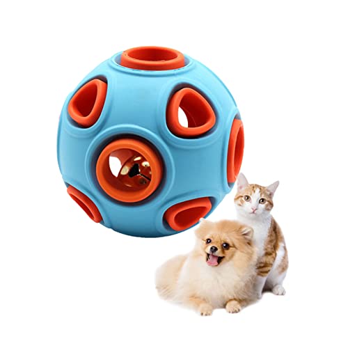 moonyan Hüpfball für Hunde, Hundespielzeugball,Bissfestes Welpenspielzeug - Hundespielzeug zur Bereicherung, Welpenspielzeug, Hundespielzeug, interaktives Hundespielzeug, integrierte Klingel für von moonyan