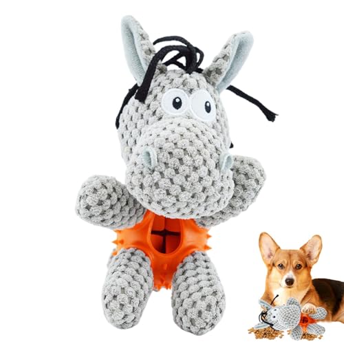 moonyan Hunde-Plüschspielzeug, ausgestopftes Esel-Hundespielzeug | Interaktives Hundespielzeug | Quietschspielzeug für Hunde, interaktives Kauspielzeug für Hunde, auslaufendes Futterspielzeug, von moonyan
