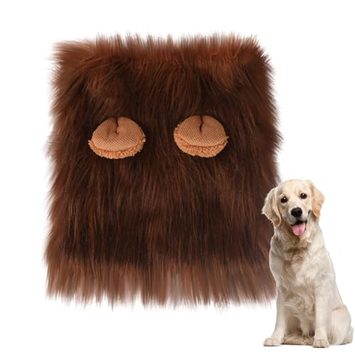 moonyan Hundekostüm,Hundemähnenkostüm - Katzenmähnenkostüm - Realistische Hundemähne-Kopfbedeckung, Bequeme Air-Hundekopfbedeckung für Cosplay, Urlaubsfotoshootings, Party-Events von moonyan