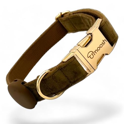 Luxus-Hundehalsband aus Samt mit Airtag-Halterung - Eleganz & Sicherheit für Ihren Vierbeiner in Allen Größen Luxus-Hundehalsband aus Samt mit Airtag-Halterung - Eleganz & Sicherheit für Ihren Vierbeiner in Allen Größen von moosh