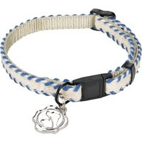 more LIFESTYLEPETS Katzenhalsband Royal Baumwolle blau/weiß von more LIFESTYLEPETS