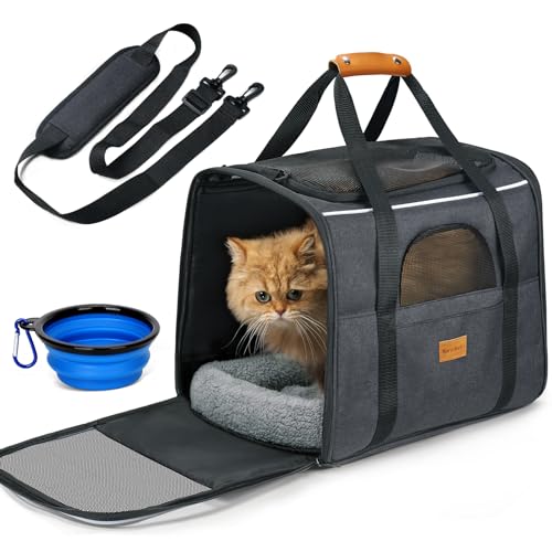 Morpilot Katzentransportbox für große Katzen und Welpen bis 7kg, Katzenbox Hundetasche mit Sicherheit Reißverschlüsse Faltbare Schale, Transportbox Katze Hunde für Der Gang zum Tierarzt Auto Fugzeug Morpilot Katzentransportbox für große Katzen und Welpen bis 7kg, Katzenbox Hundetasche mit Sicherheit Reißverschlüsse Faltbare Schale, Transportbox Katze Hunde für Der Gang zum Tierarzt Auto Fugzeug von morpilot