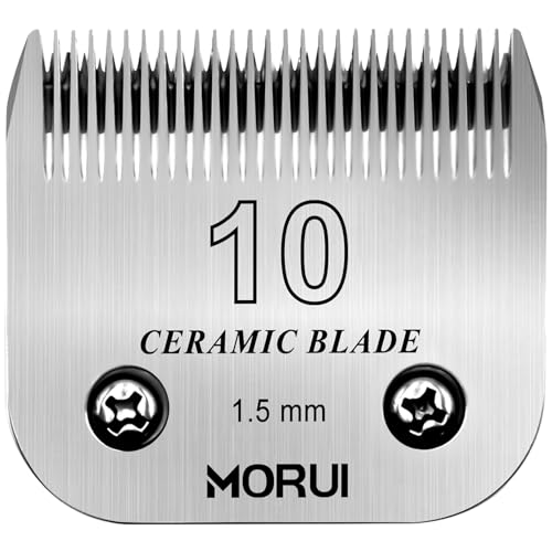 morui 10 Schnittlänge, 1,5 mm, abnehmbare Keramik-Klingen für Haustiere, kompatibel mit den meisten Andis, Oster A5 Wahl KM Series Schermaschinen morui 10 Schnittlänge, 1,5 mm, abnehmbare Keramik-Klingen für Haustiere, kompatibel mit den meisten Andis, Oster A5 Wahl KM Series Schermaschinen von morui