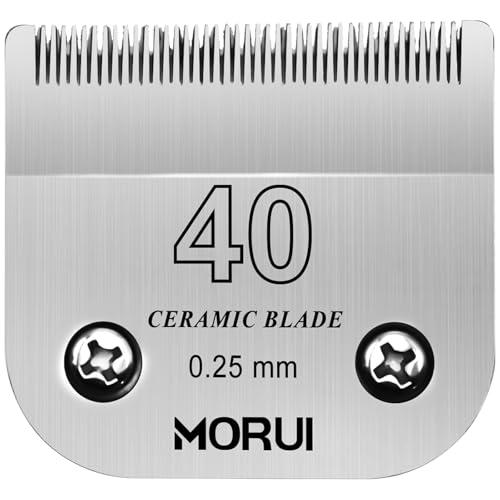 morui 40 Schnittlängen, 0,25 mm, abnehmbare Keramik-Klingen für Haustiere, kompatibel mit den meisten Andis, Oster A5 Wahl KM Series Schermaschinen morui 40 Schnittlängen, 0,25 mm, abnehmbare Keramik-Klingen für Haustiere, kompatibel mit den meisten Andis, Oster A5 Wahl KM Series Schermaschinen von morui