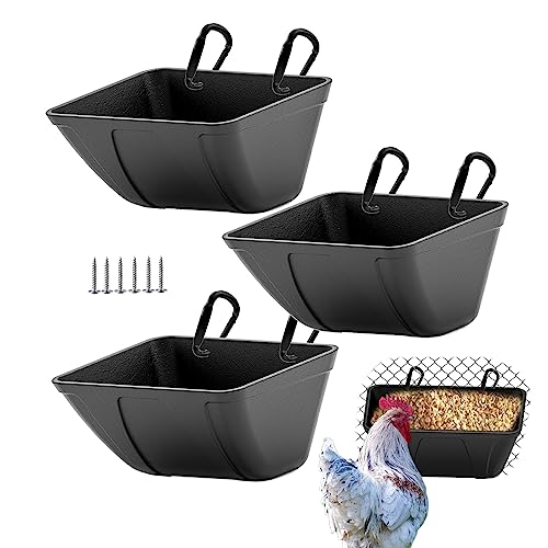 mozoba Hängender Hühner-Futterspender für Ziegen, Schafe, Hirsch, Geflügel, Enten, Hühnerzaun, Futterbehälter, Ziegenbedarf, Bewässerungseimer mozoba Hängender Hühner-Futterspender für Ziegen, Schafe, Hirsch, Geflügel, Enten, Hühnerzaun, Futterbehälter, Ziegenbedarf, Bewässerungseimer von mozoba