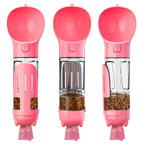 mqooqm Hundetasse für den Außenbereich, tragbarer Reise-Trinkbecher (Rosa, 500 ml) von mqooqm