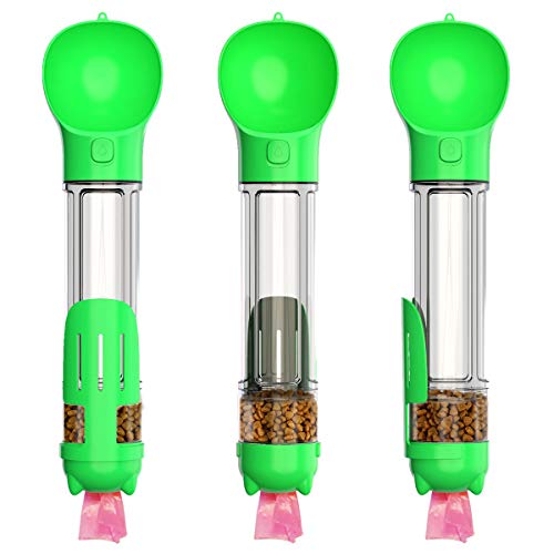 mqooqm Hundetasse für den Außenbereich, tragbarer Reise-Trinkbecher (grün, 300 ml) von mqooqm