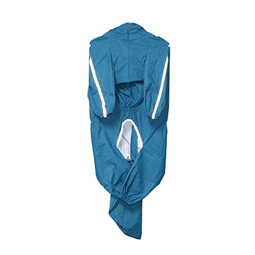 mqooqm Regenmantel für große Hunde, Border Collie, Golden Retriever, Labrador, große Hundekleidung (Seeblau, männlicher Hund, Größe 11XL) von mqooqm