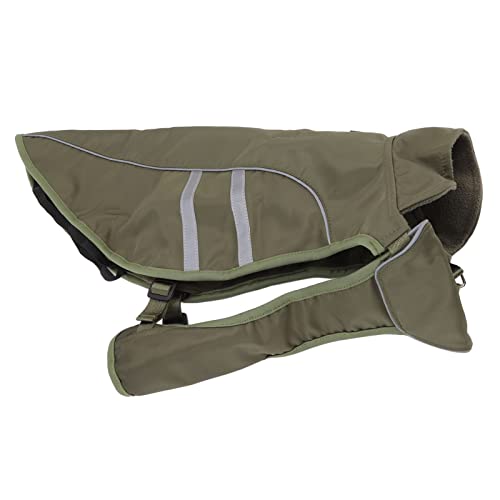 Hunde-Regenmantel, wasserdichter Hunde-Regenmantel mit elastischen Trägern, Regenjacke mit sicheren reflektierenden Streifen für mittelgroße Hunde(M) von mumisuto