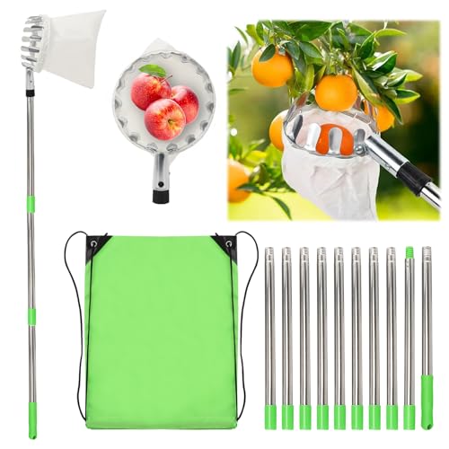 mumisuto 4M Obstpflücker mit Teleskopstiel, Kirschenpflücker Teleskop, Obstpflücker für Kirschen mit Stoffbeutel Zum Pflücken Von Äpfeln, Orangen und Papayas Geeignet mumisuto 4M Obstpflücker mit Teleskopstiel, Kirschenpflücker Teleskop, Obstpflücker für Kirschen mit Stoffbeutel Zum Pflücken Von Äpfeln, Orangen und Papayas Geeignet von mumisuto