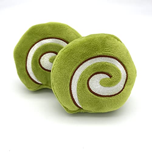 munchiecat Japanisches Katzenminz-Plüschtier gefüllt mit Bio-Katzenminze, Wagashi-Stil, Leckerli für Katzen und Kätzchen, 2 Stück (Rolle Cakes Matcha) von munchiecat