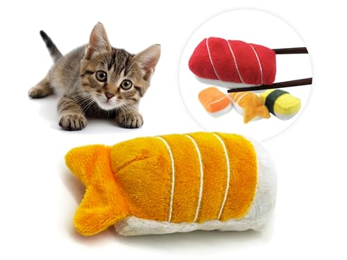 munchiecat Premium Bio-Katzenminze-Sushi-Spielzeug (1 Stück) für Katzen, Kätzchen, hergestellt in den USA, langlebiges Design zum Springen, Schlagen und Spielen von munchiecat