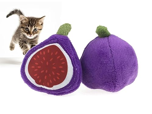 munchiecat Feigen-Katzenspielzeug, Bio-Katzenminze für Kätzchen und Katzen, Einweihungsgeschenk für Katzen, Knisterpapier und Katzenminze, 2 Stück munchiecat Feigen-Katzenspielzeug, Bio-Katzenminze für Kätzchen und Katzen, Einweihungsgeschenk für Katzen, Knisterpapier und Katzenminze, 2 Stück von munchiecat