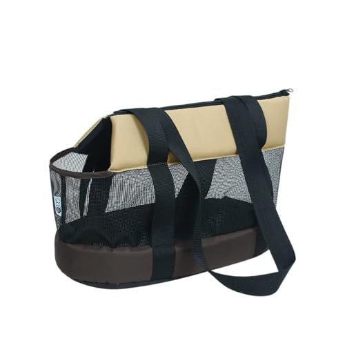 Faltbarer Oxford-Haustier-Rucksack, atmungsaktiv, leicht, für Outdoor-Reisen (Kaffee, L) von muzoira