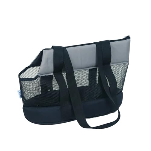 Faltbarer Oxford-Haustier-Rucksack, atmungsaktiv, leicht, für Outdoor-Reisen (Schwarz, S) von muzoira