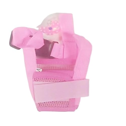 Golden Retriever & Teddy Hundemaulkorb – Anti-Bell-Kaumaske mit Trinkloch für kleine, mittelgroße Hunde (Rosa, M) von muzoira