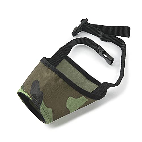 Großer Maulkorb für Hunde mit Trinkloch – verstellbare Anti-Biss-Maske für Haustiere (Camouflage, 6) von muzoira