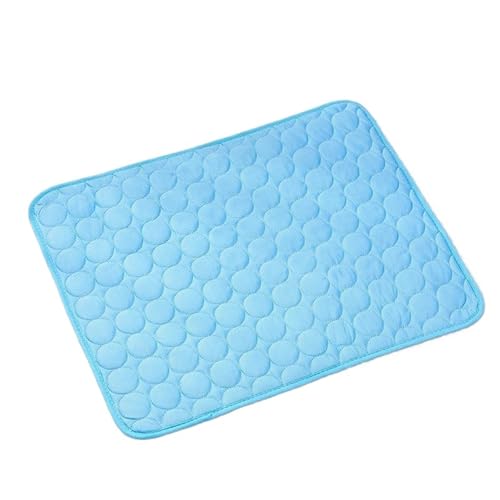 Ice-Sliky Kühlkissen für Hunde, atmungsaktive Polyester-Haustiermatte und Kissen für den Sommer und Herbst (Blau, M) von muzoira