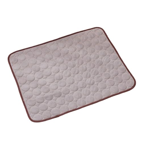 Ice-Sliky Kühlkissen für Hunde, atmungsaktive Polyester-Haustiermatte und Kissen für den Sommer und Herbst (Braun, M) von muzoira