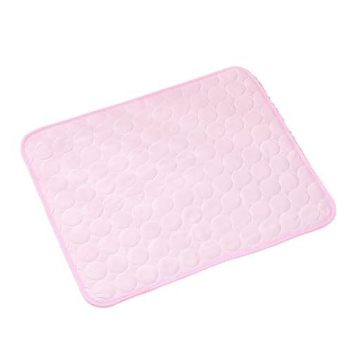 Ice-Sliky Kühlkissen für Hunde, atmungsaktive Polyester-Haustiermatte und Kissen für den Sommer und Herbst (Rosa, L) von muzoira