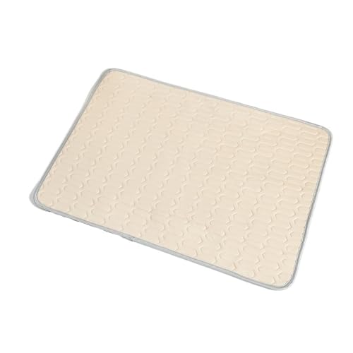 Kühlmatte für den Sommer, Eisseide für Katzen, Hunde, Schlafsofa mit waschbarer, langanhaltender Kühlung (Latexicesilkpad-Gelb, 70 x 50) von muzoira