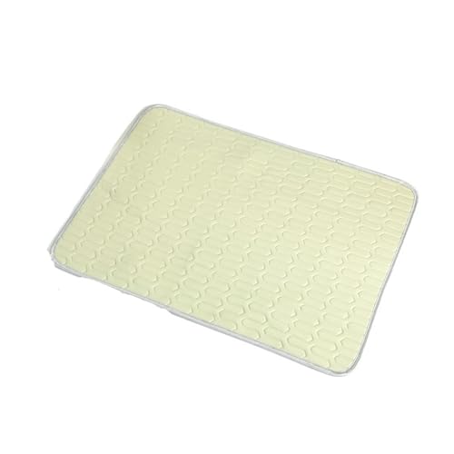 Kühlmatte für den Sommer, Eisseide für Katzen, Hunde, Schlafsofa mit waschbarer, langanhaltender Kühlung (Latexicesilkpad-Grün, 70 x 50) von muzoira
