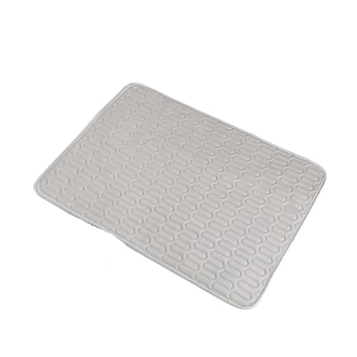 Kühlmatte für den Sommer, Eisseide für Katzen, Hunde, Schlafsofa mit waschbarer, langanhaltender Kühlung (Latexicesilkpad-grau, 70 x 50 cm) von muzoira
