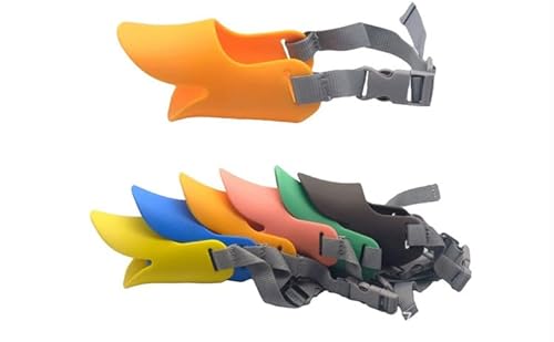 Maulkorb für Hunde zum Spazierengehen, Anti-Biss-Kau-Entenschnabel-Maske (auf Lager) (Orange, OPP, L) von muzoira