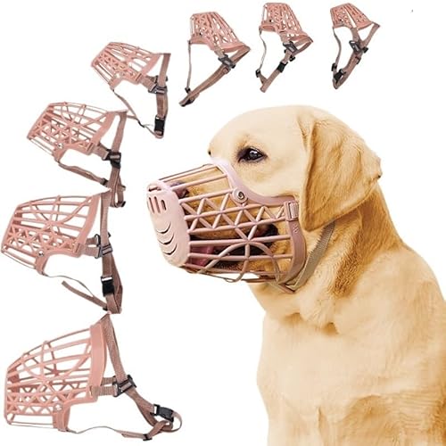 Verstellbarer Maulkorb für Hunde, aus Kunststoff, bissfest, Anti-Bell-Schutz, Beigeverbessertes Modell, Nr. 3 Verstellbarer Maulkorb für Hunde, aus Kunststoff, bissfest, Anti-Bell-Schutz, Beigeverbessertes Modell, Nr. 3 von muzoira