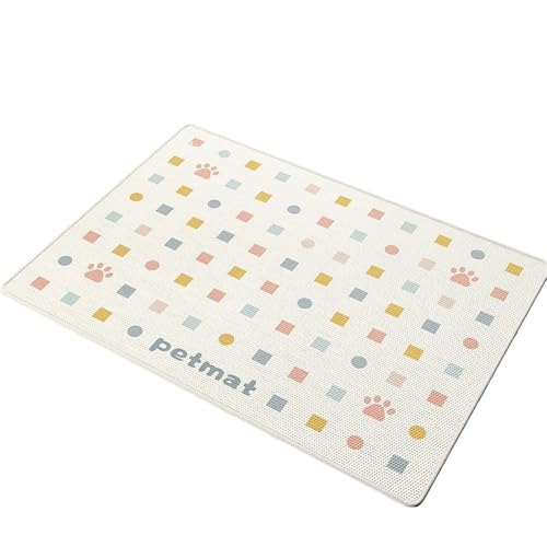 muzoira Kühlbett für große Rassen für den Sommer, Gel-Pad-Matte für Golden Retriever, Shiba, gepunktet, Beige, 65 x 90 cm von muzoira