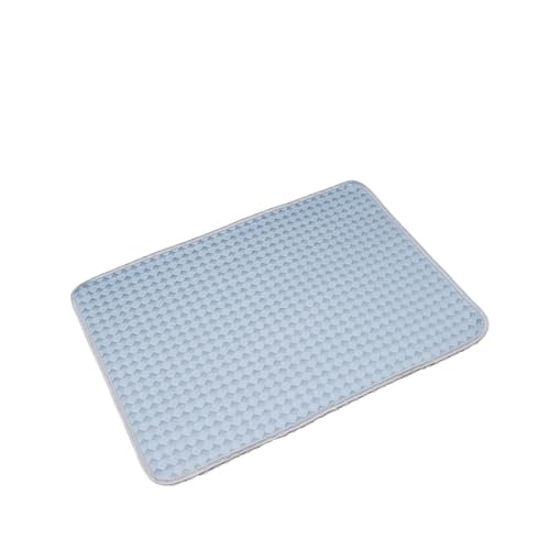 muzoira Kühlmatte für Haustiere, Eisseide, wasserdicht, leicht, tragbar, Schlafunterlage (Blau, XL) von muzoira