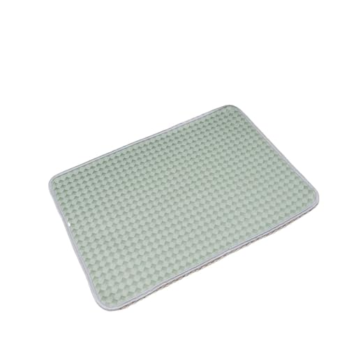 muzoira Kühlmatte für Haustiere, Eisseide, wasserdicht, leicht, tragbar, Schlafunterlage (Grün, M) von muzoira