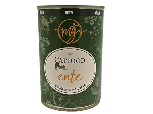 my Catfood Ente mit Zucchini und Karotte 400g mÿ Katzenfutter I Nassfutter I Alleinfuttermittel ohne Konservierungsstoffe, künstliche Aromastoffe, Farbstoffe & Lockstoffe von my