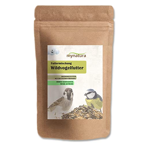 mynatura Bio Wildvogelfutter Mischung Vogelfutter | Futter | Vögel | Artenschutz | schützen | Natur | Naturschutz | Vogel (1x2kg) von mynatura