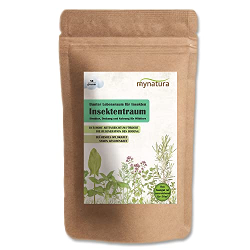 mynatura Insektentraum Insekten | Artenvielfalt | Artenschutz | Garten | Wiese | Weide | Wildtiere | ganzjährig | Pflanzen | Kräuter (3x50g) von mynatura