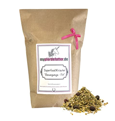 mypferdefutter Bewegungs - Kräuter für Pferde 100% Natur PUR - Pferdekräuter frei von Zusätzen für Dein Lieblingspferd - natürliche Unterstützung der Gelenke & Sehnen (1000 g) von mypferdefutter
