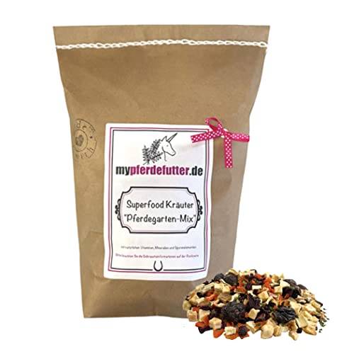 mypferdefutter Pferdegarten-Mix für Pferde 100% Natur PUR - frei von Zusätzen das Beste für Dein Lieblingspferd - natürliche Vitamine, Mineralien und Spurenelemente (1000 g) von mypferdefutter