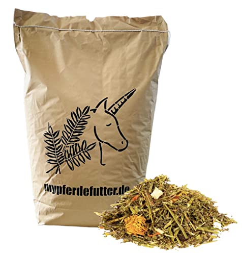 mypferdefutter Pferdemüsli getreidefrei mit Brennnesseln und Schwarzkümmel - 12kg - 100% Natur PUR ohne Zusätze und Melasse - besonders schmackhaftes Pferdefutter von mypferdefutter