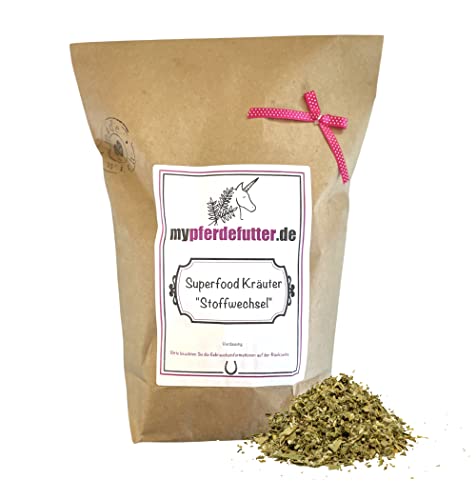 mypferdefutter Stoffwechsel Kräuter für Pferde 100% Natur PUR - Pferdekräuter frei von Zusätzen für Dein Lieblingspferd - unterstützen den Stoffwechsel, die Leber & Niere (1000 g) von mypferdefutter